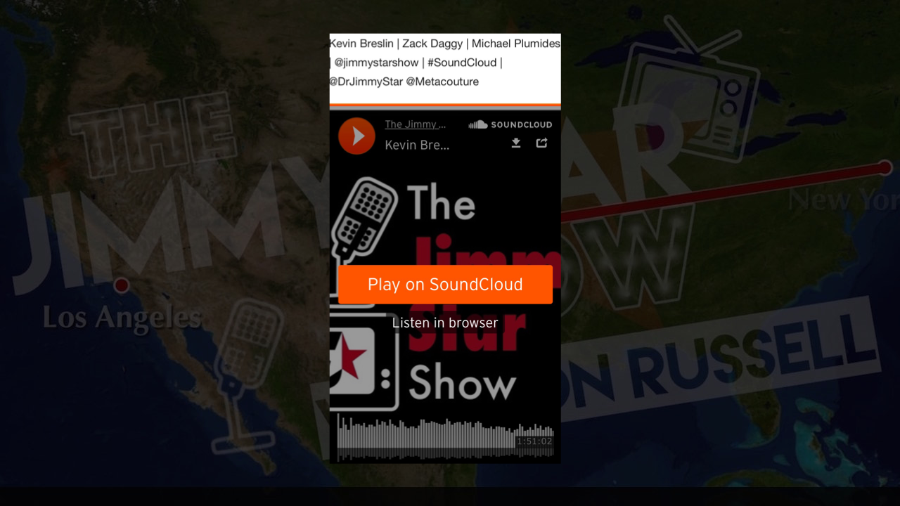 Kevin Breslin | Zack Daggy | Michael Plumides | @jimmystarshow | #SoundCloud | @DrJimmyStar @Metacouture